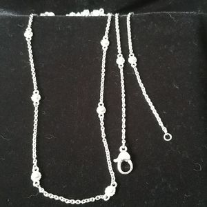 Judith Ripka 925 sterling silver cz necklace